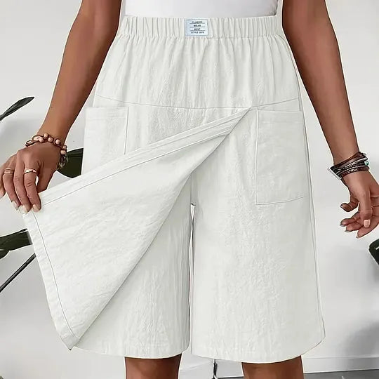 Hildegard – Avslappnade shorts med elastisk midja