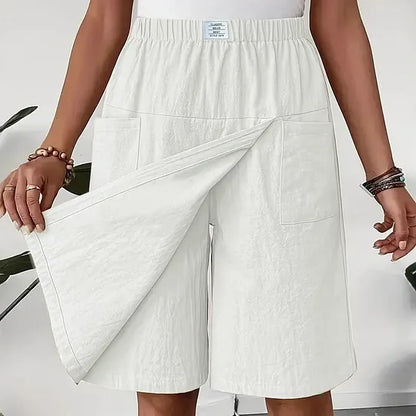 Hildegard – Avslappnade shorts med elastisk midja