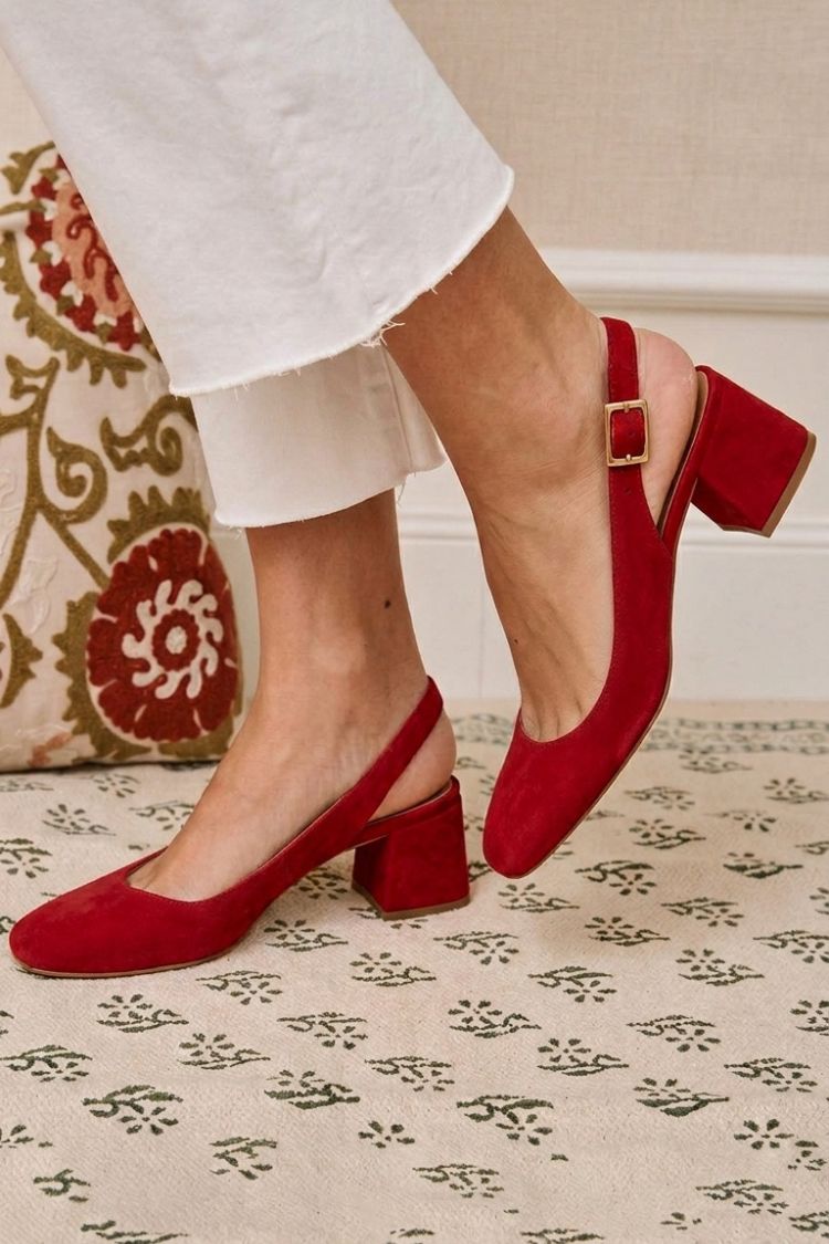 Judit – Slingback med blockklack och spänne