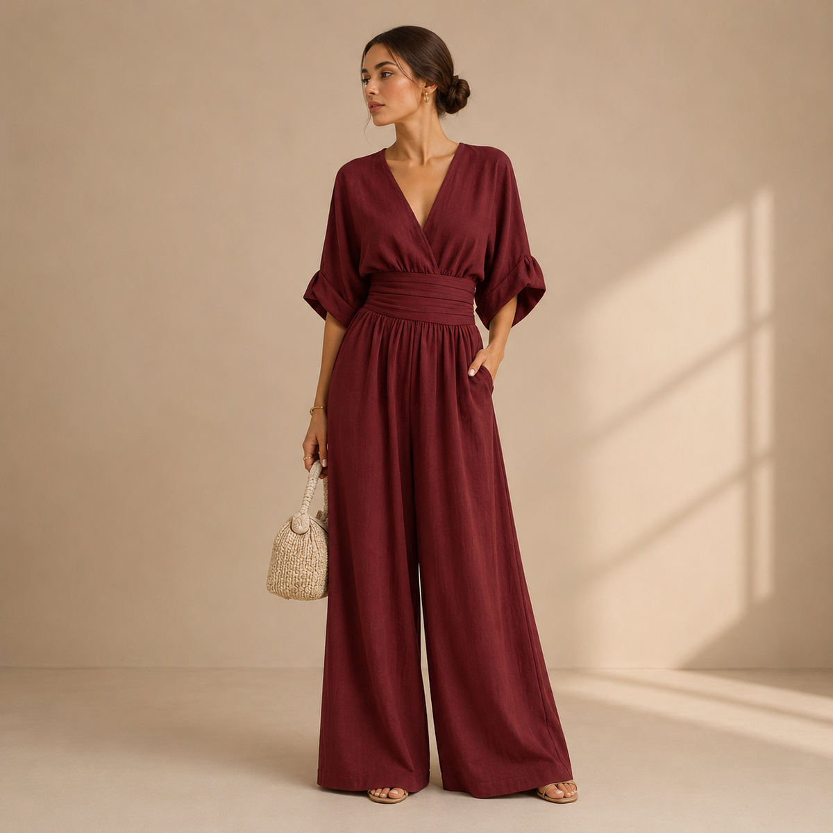 Judit – Elegant jumpsuit med vida ben