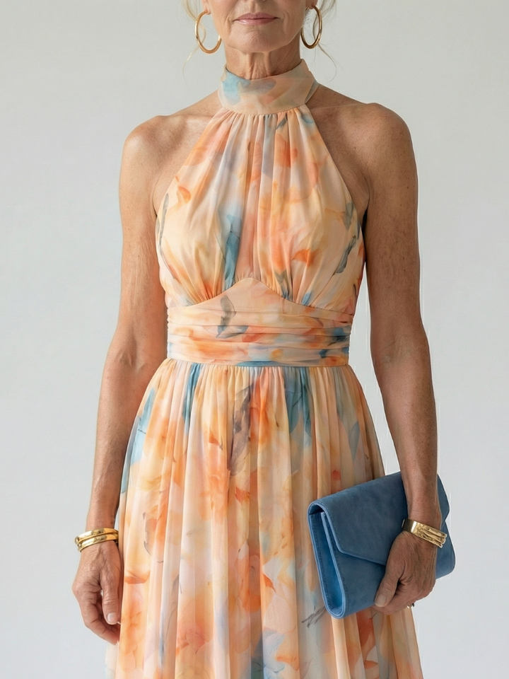 Elin – Mjuk halter midi-klänning