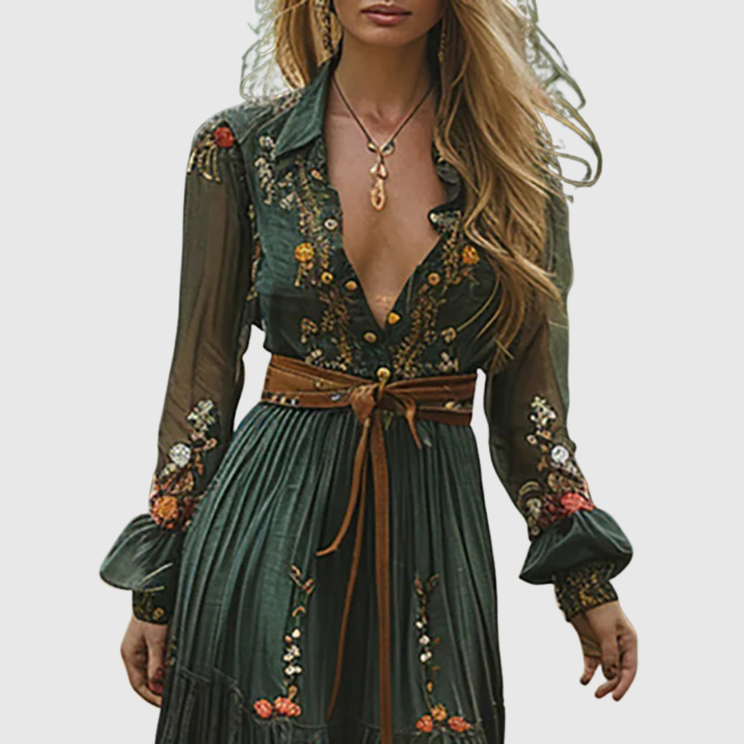 Emelie – Romantisk boho-maxiklänning
