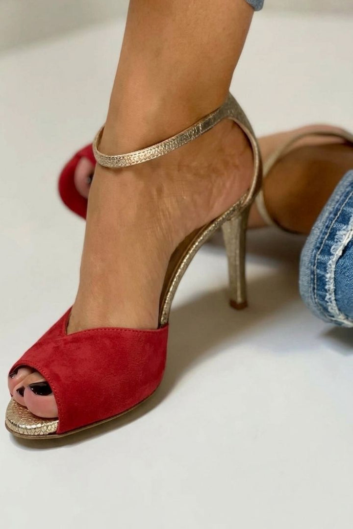 Maj – Högklackad sandal med peep toe