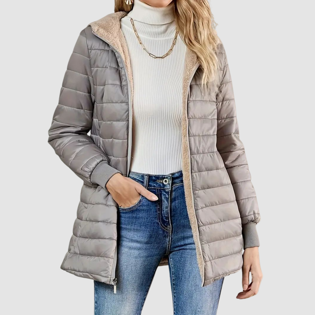Henrika – Vadderad vinterjacka med fluffig innerfoder
