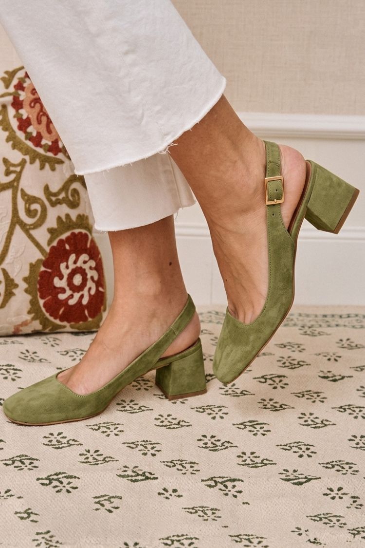 Judit – Slingback med blockklack och spänne