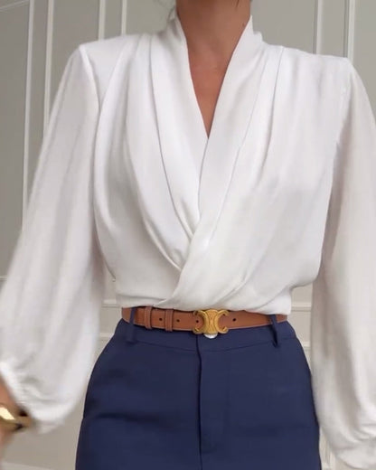 Agda – Elegant blus med lyktermar