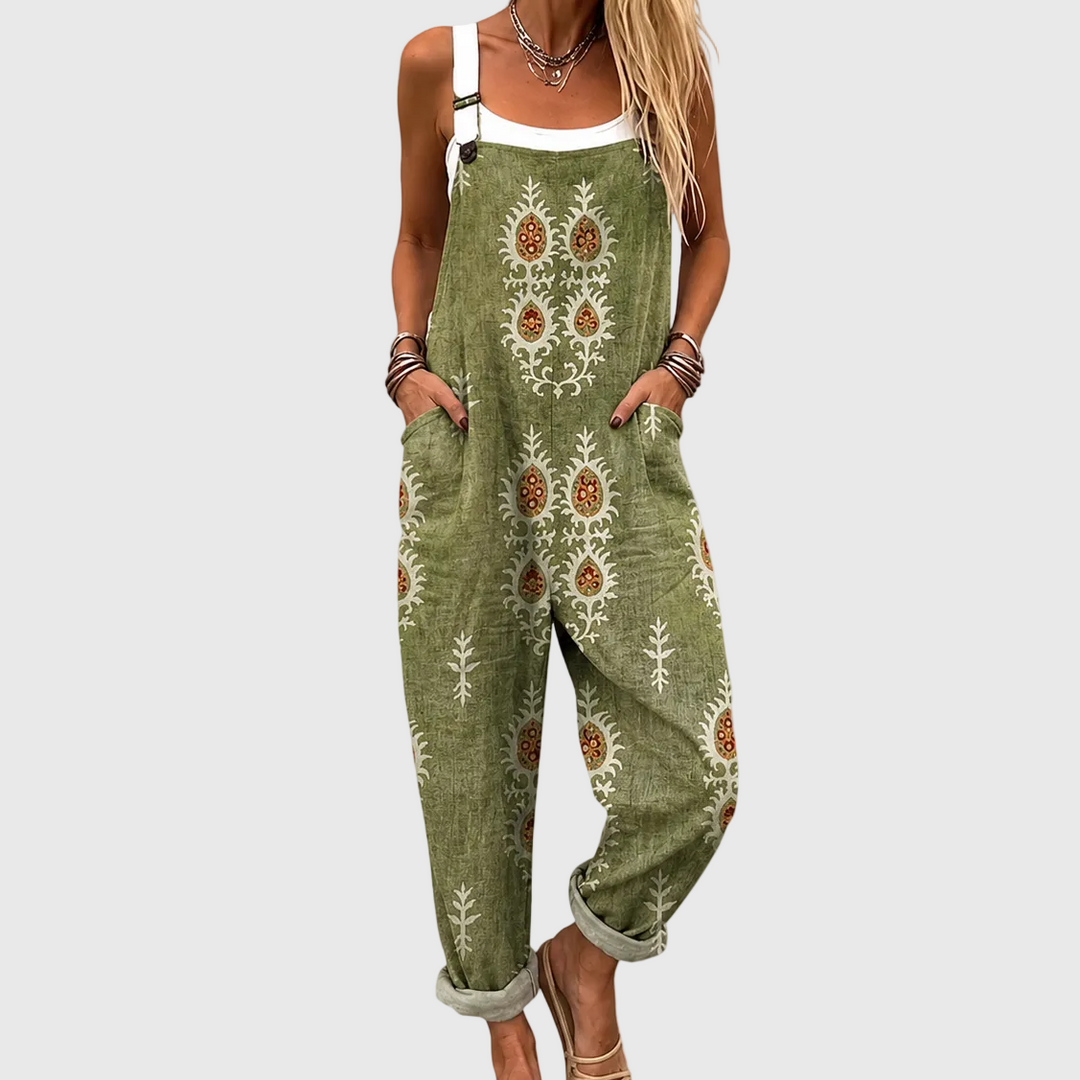 Rebecka – Ledig boho-overall med orientaliskt mönster
