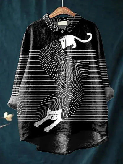 Judit – T-shirt med illustrerat djurtryck