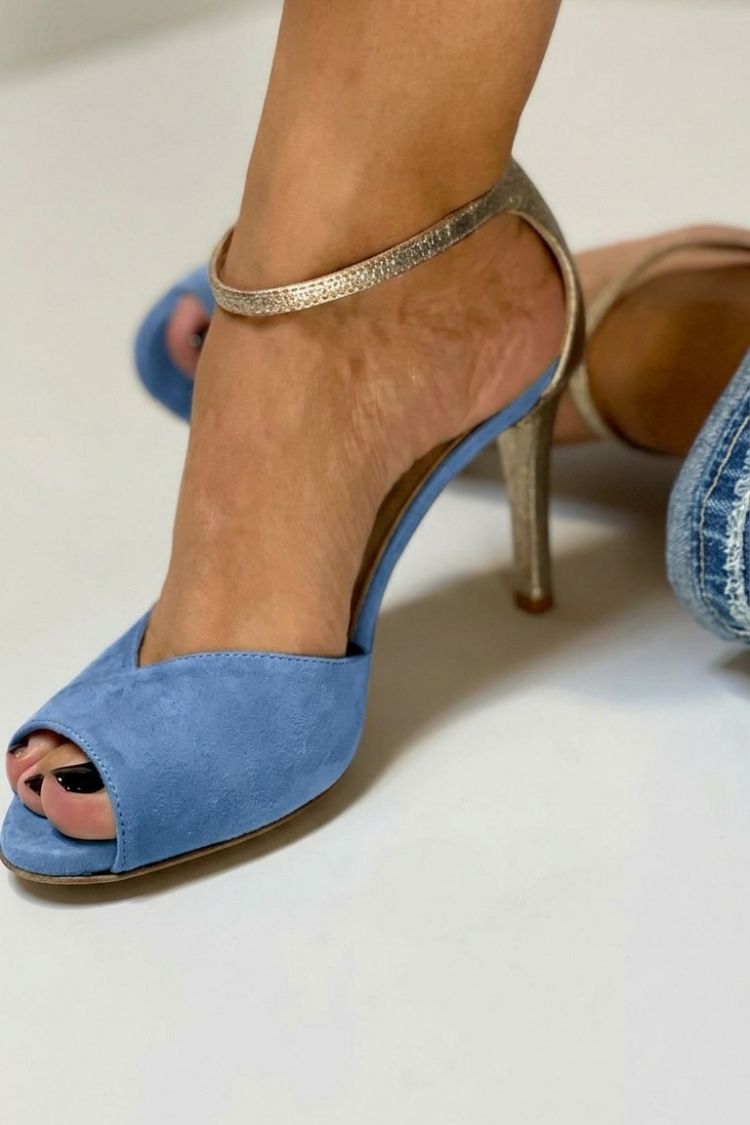 Maj – Högklackad sandal med peep toe
