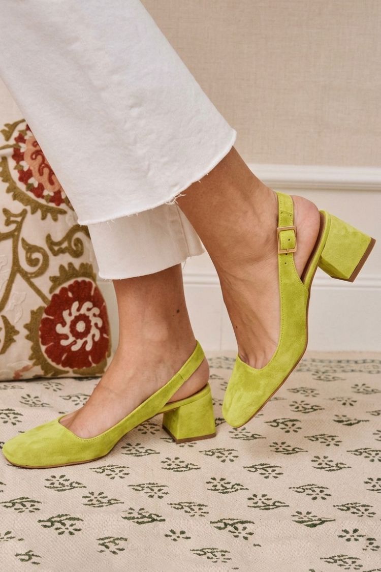 Judit – Slingback med blockklack och spänne