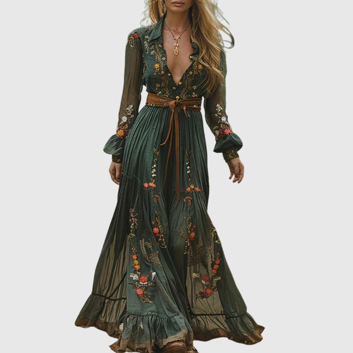 Emelie – Romantisk boho-maxiklänning