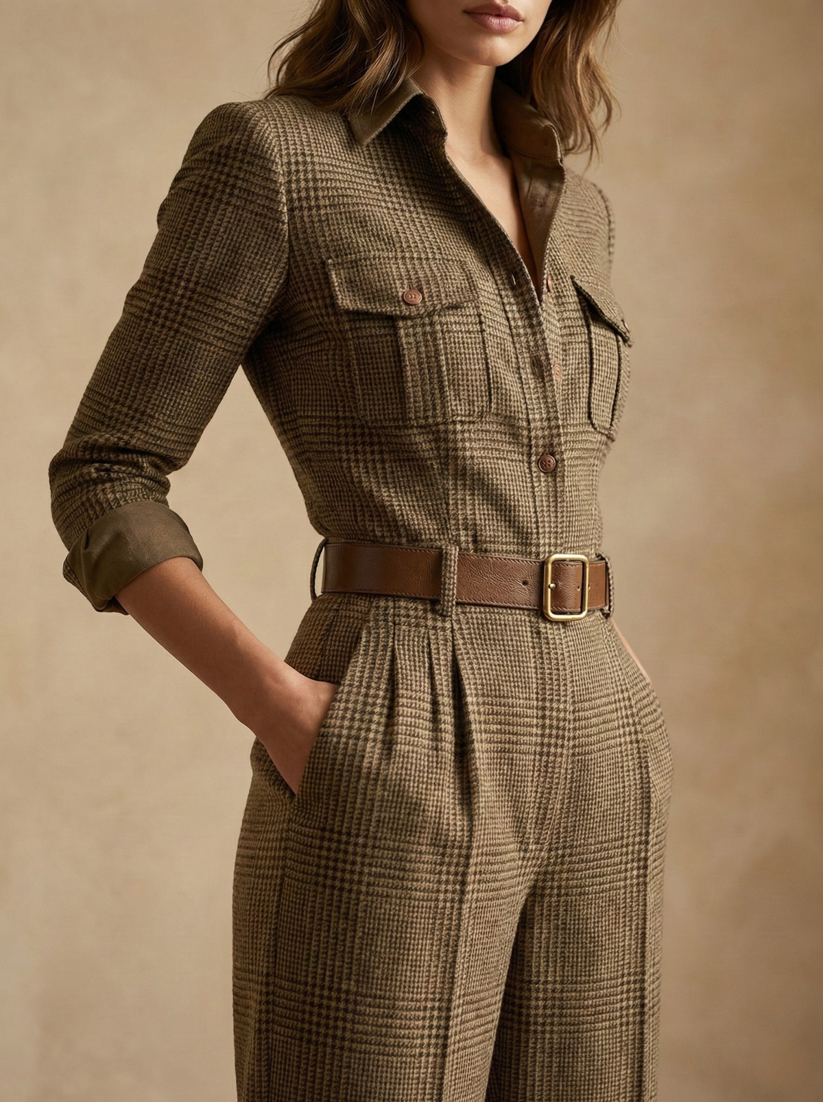 Henrika – Skräddarsydd jumpsuit med rutmönster