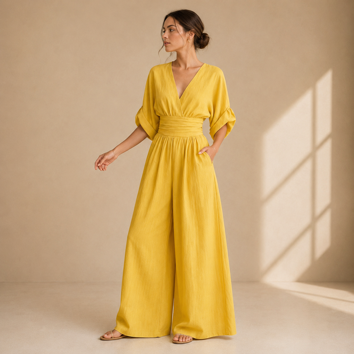 Judit – Elegant jumpsuit med vida ben