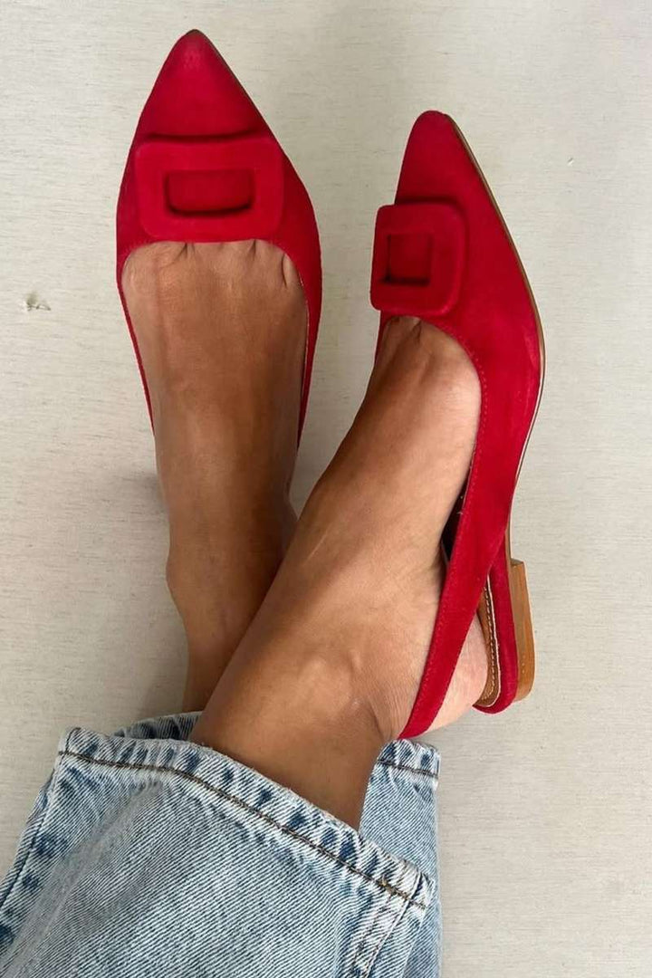 Irma – Mockasinspirerad slingback med spetsig tå