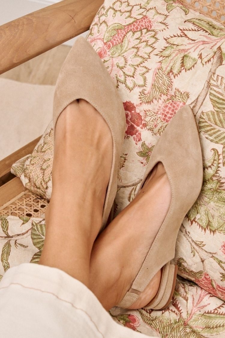 Tilda – Spetsig slingback-ballerina