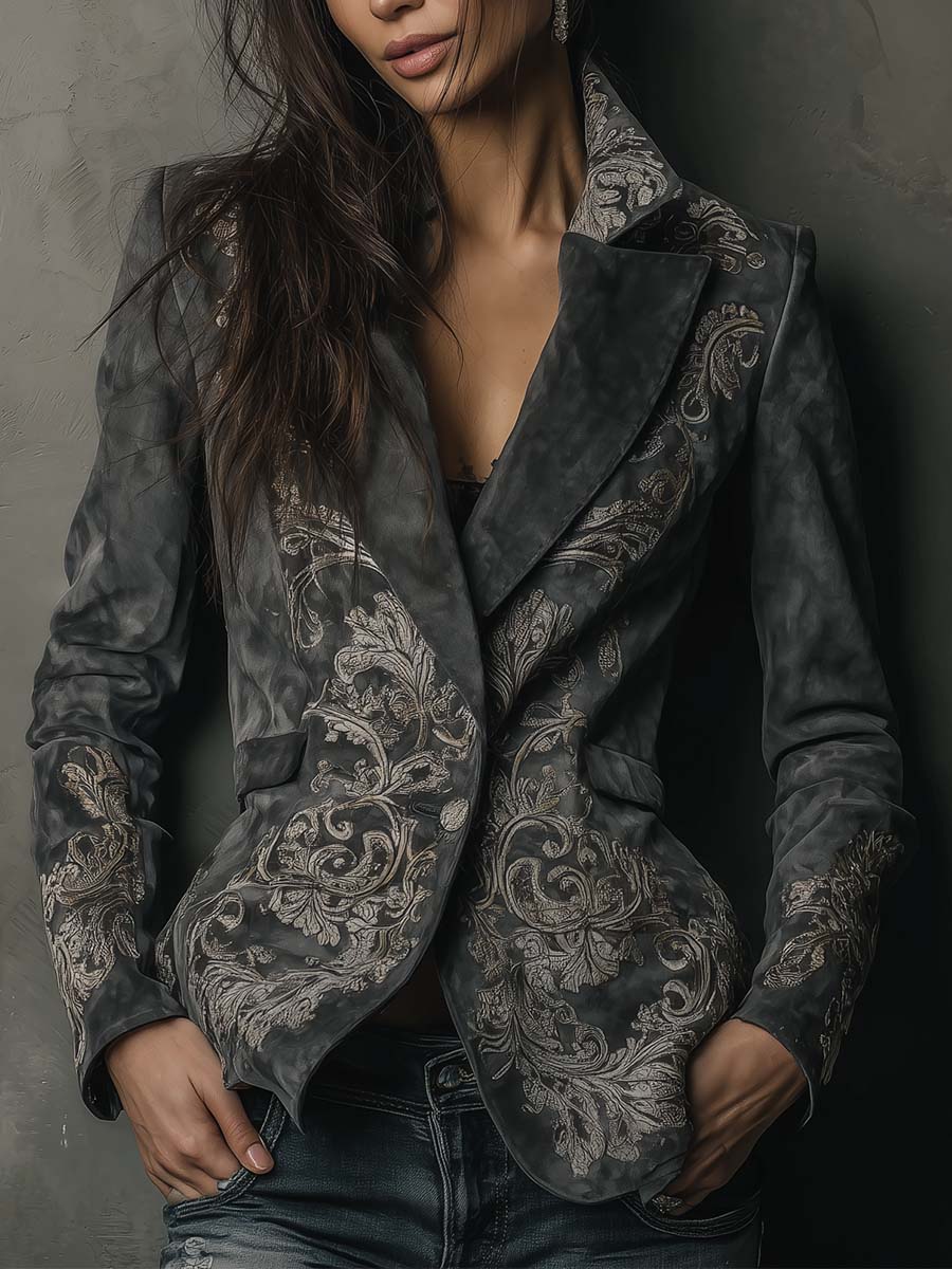 Olivia – Kavaj med inpräglat barockornament