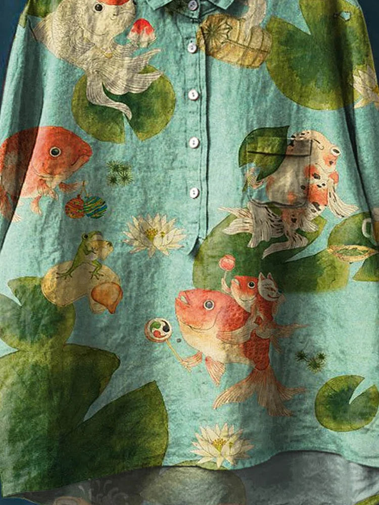 Mona – T-shirt med fiskmotiv
