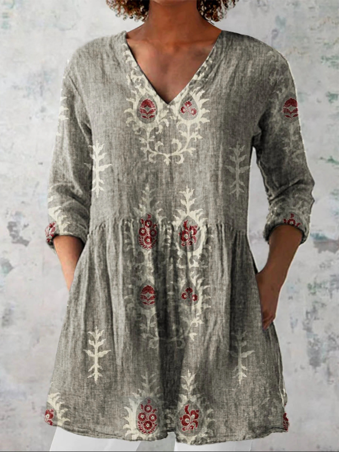 Edit – Lång blus med v-ringning