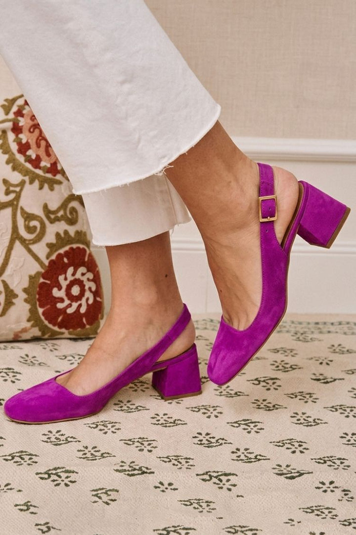 Judit – Slingback med blockklack och spänne