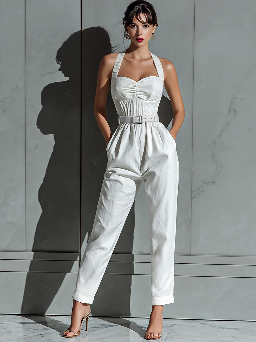 Vera – Eleganta jumpsuit med halterneck