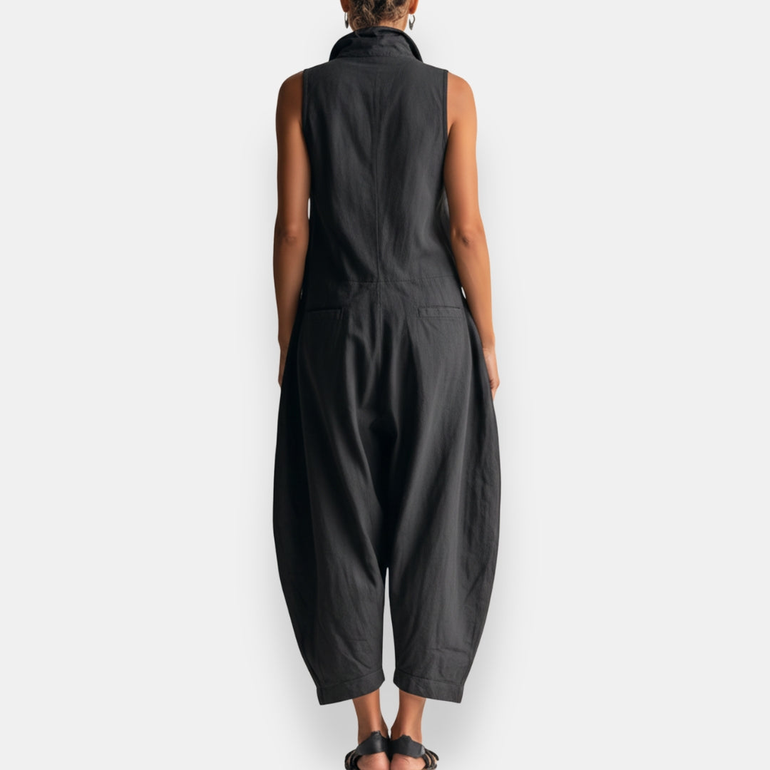 Emelie – Ärmlös jumpsuit med cargofickor