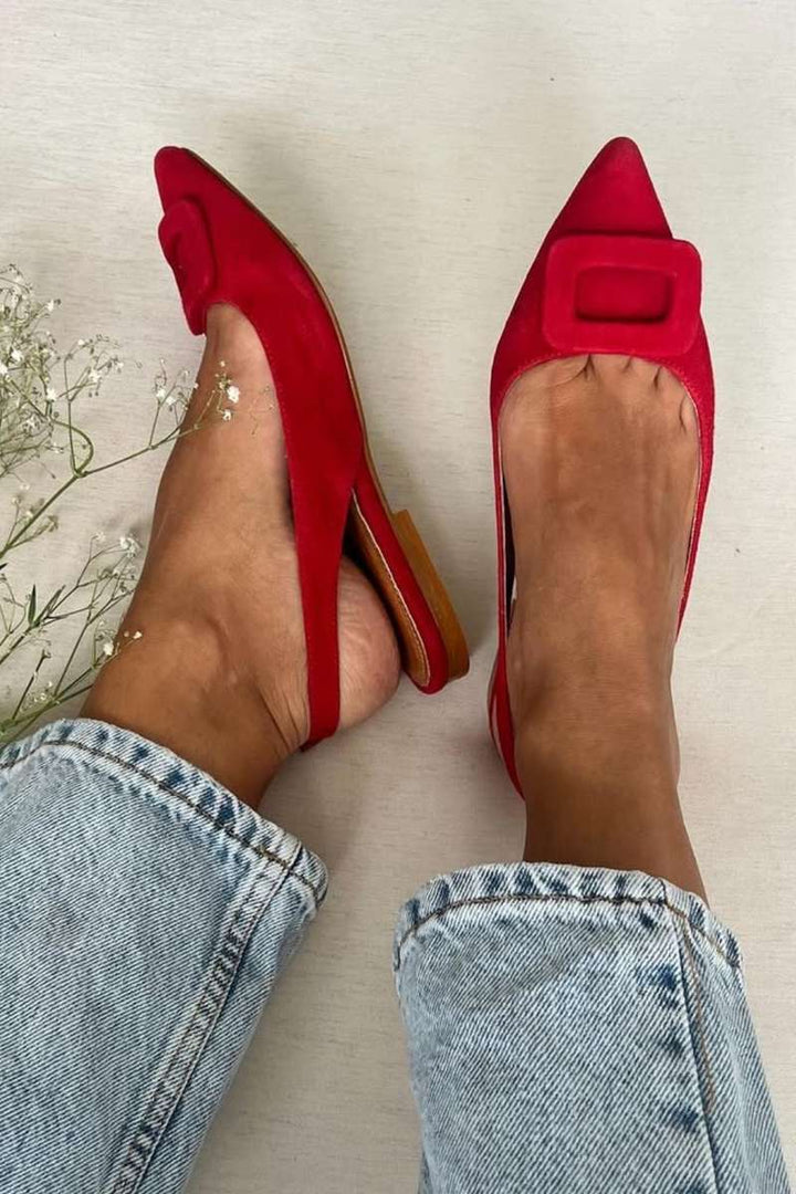 Irma – Mockasinspirerad slingback med spetsig tå