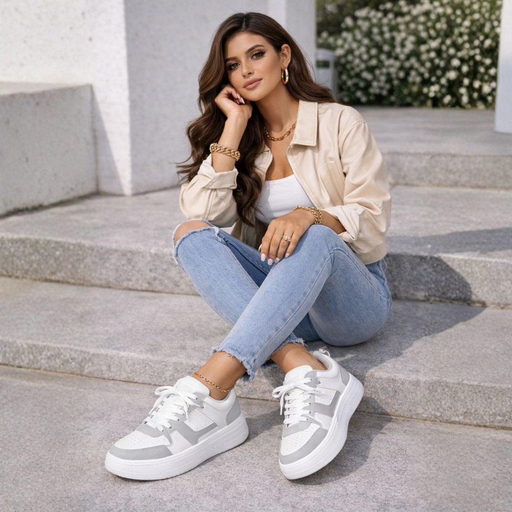 Sofia – Lättviktig sneaker med tjock sula
