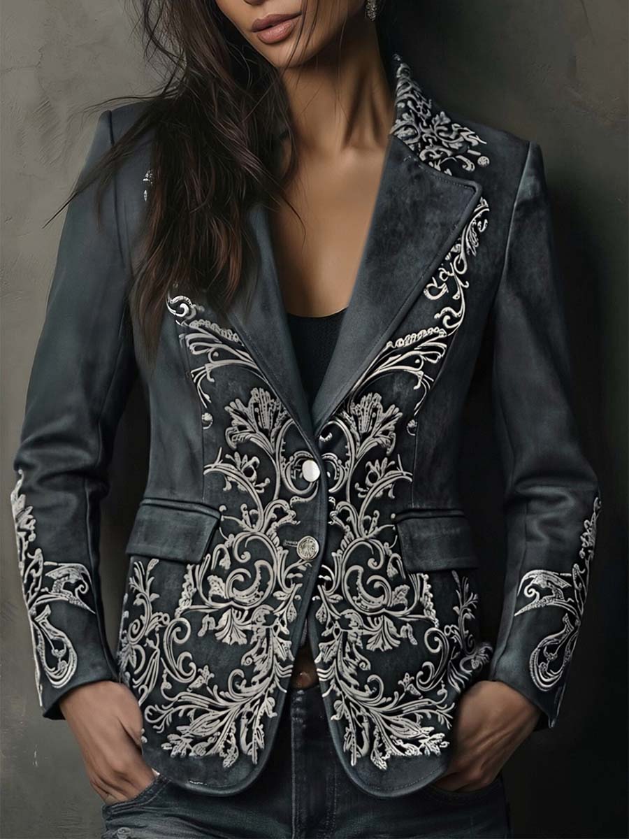 Olivia – Kavaj med inpräglat barockornament