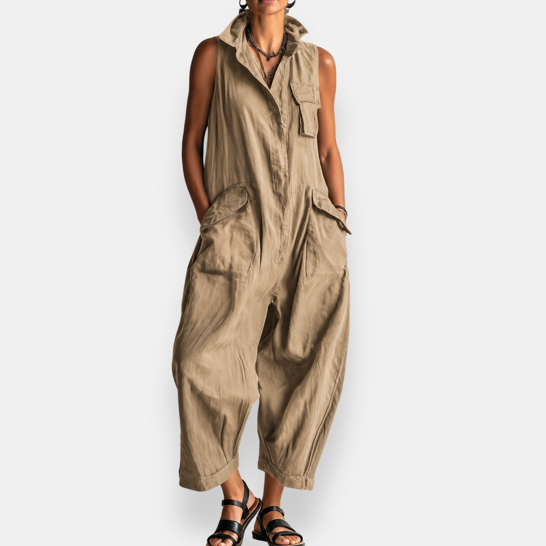 Tuva – Ärmlös jumpsuit med vida ben