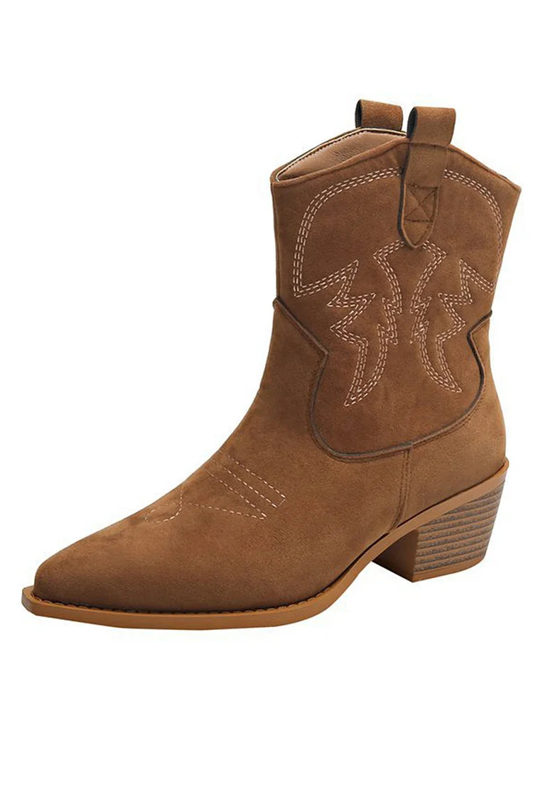 Elisabet – Spetsig western-ankelboot