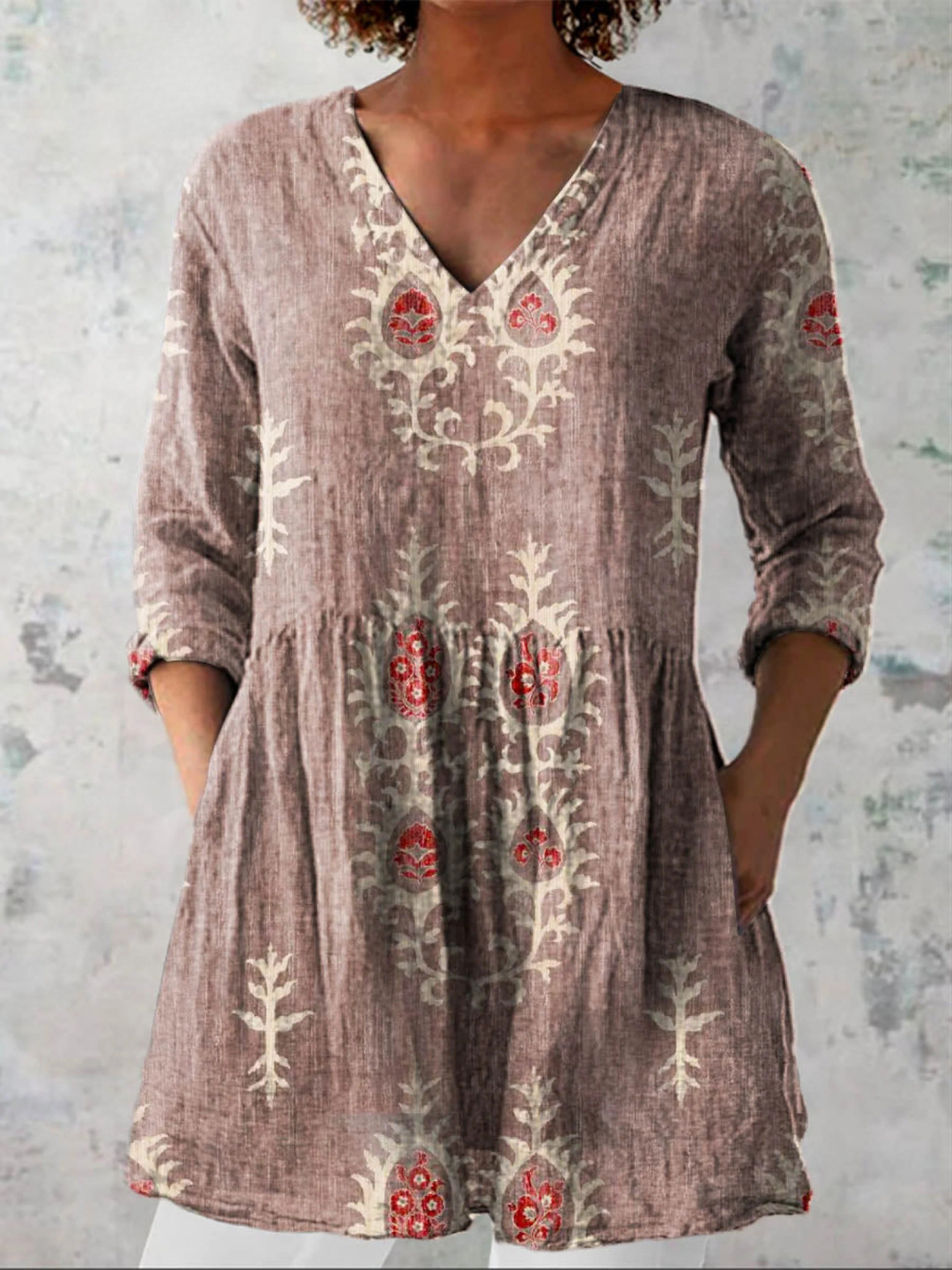 Edit – Lång blus med v-ringning