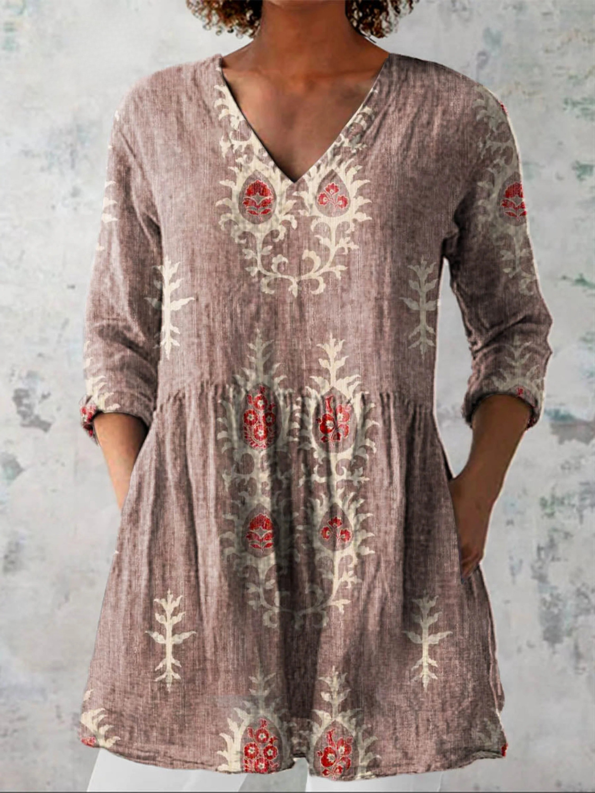 Edit – Lång blus med v-ringning