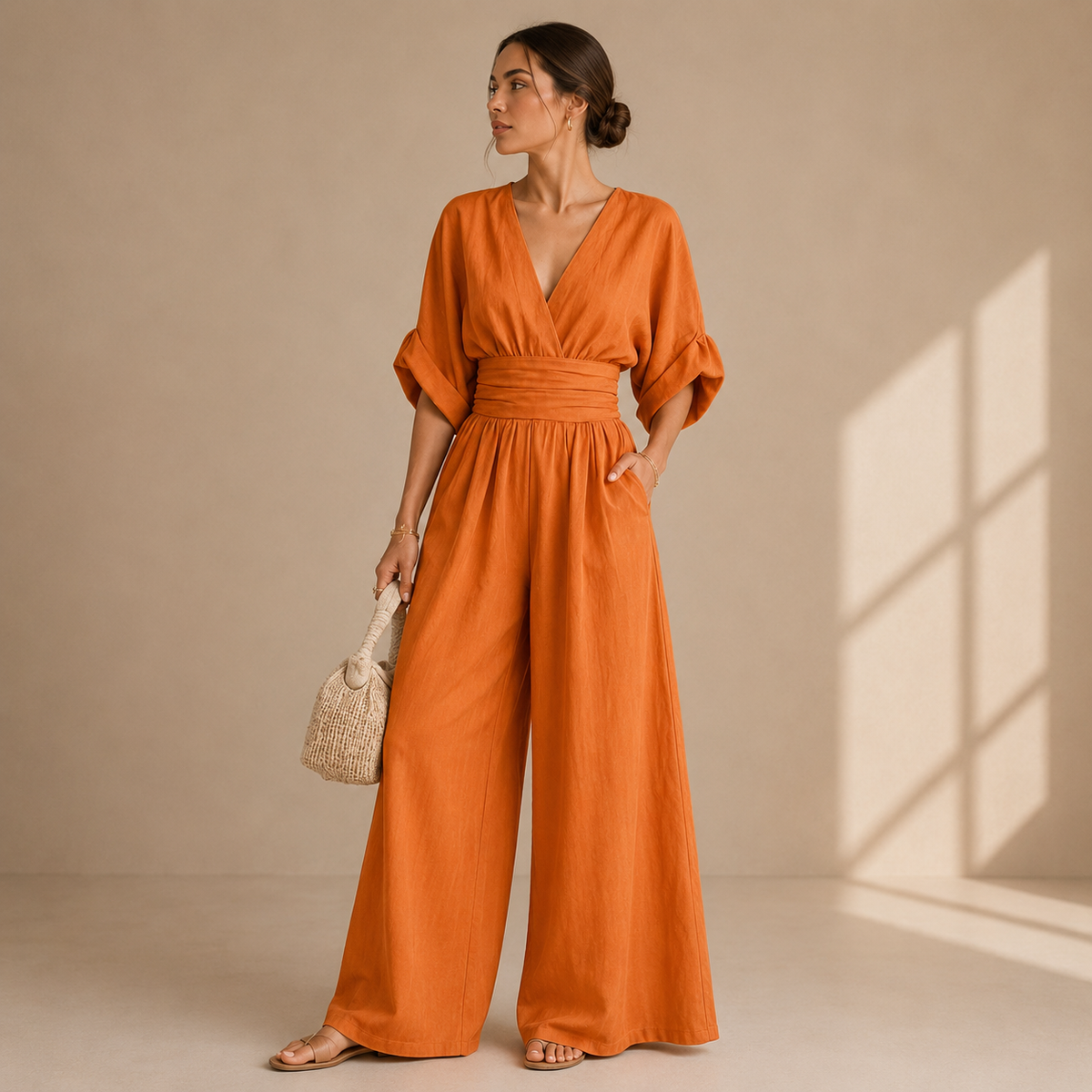 Judit – Elegant jumpsuit med vida ben