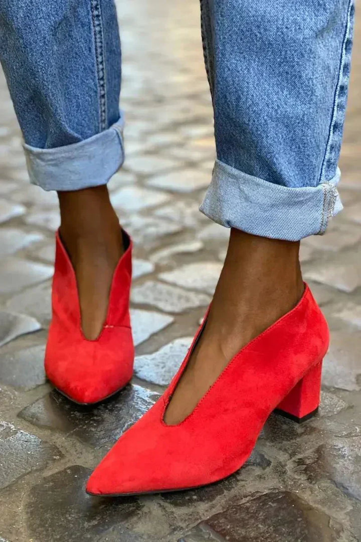 Britt – Eleganta pumps med blockklack