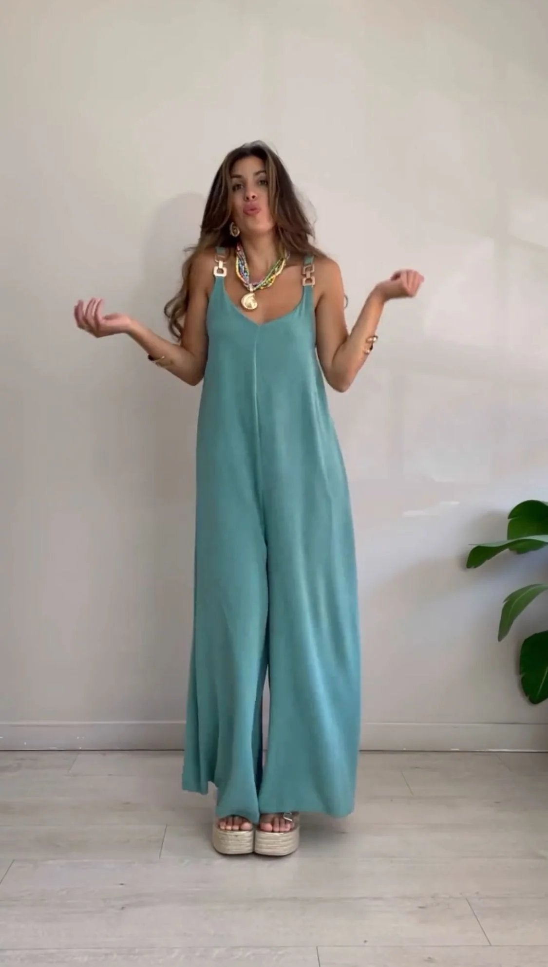 Sofia – Bekväm jumpsuit med vida ben