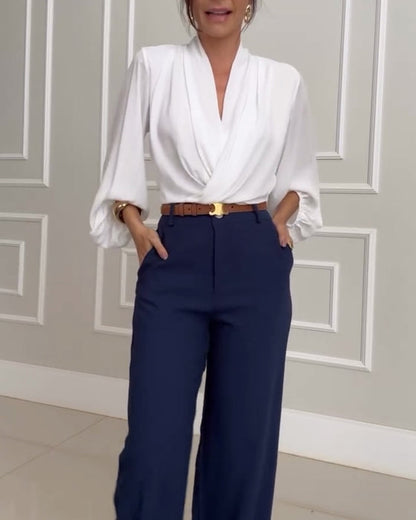 Agda – Elegant blus med lyktermar
