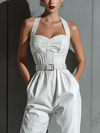 Vera – Eleganta jumpsuit med halterneck