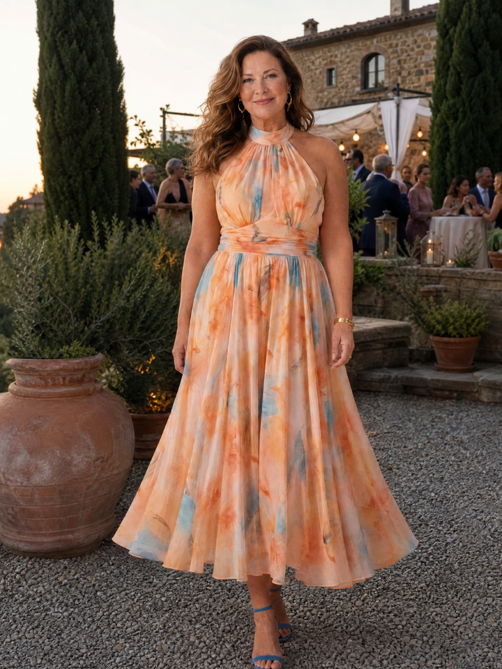 Elin – Mjuk halter midi-klänning