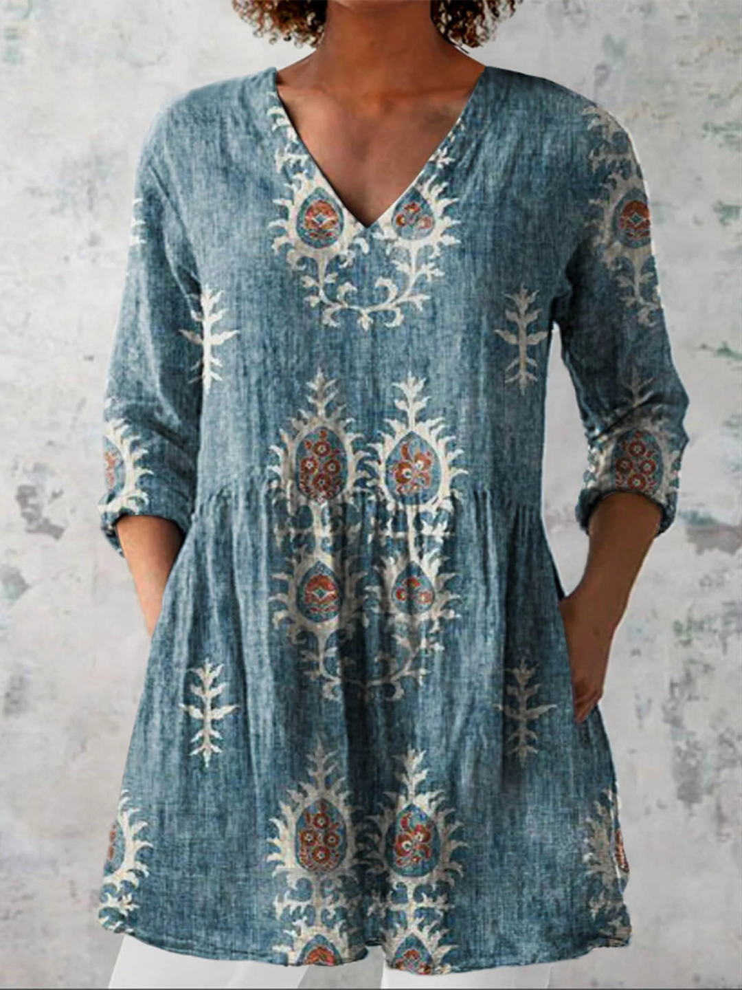 Edit – Lång blus med v-ringning