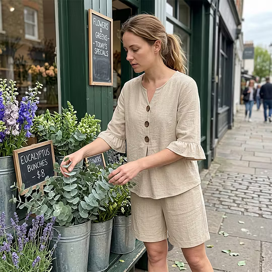 Anneli – Avslappnat set med shorts