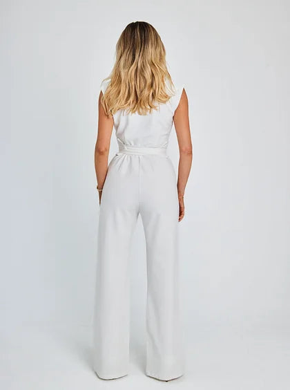 Birgit – Ärmlös jumpsuit med vida ben