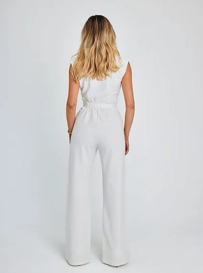 Birgit – Ärmlös jumpsuit med vida ben