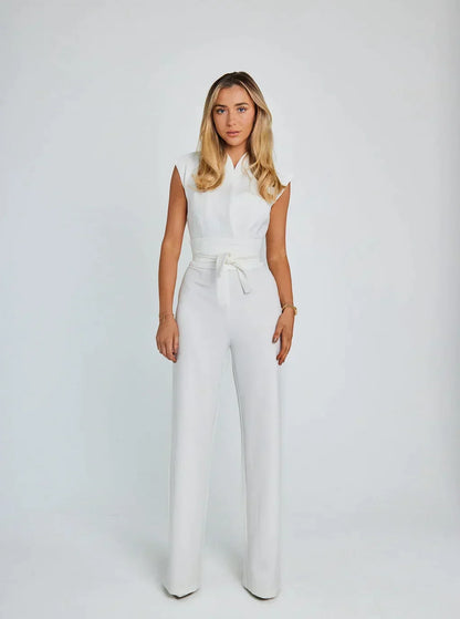 Birgit – Ärmlös jumpsuit med vida ben