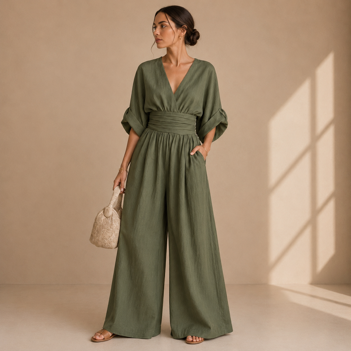 Judit – Elegant jumpsuit med vida ben
