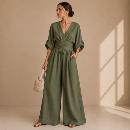 Judit – Elegant jumpsuit med vida ben
