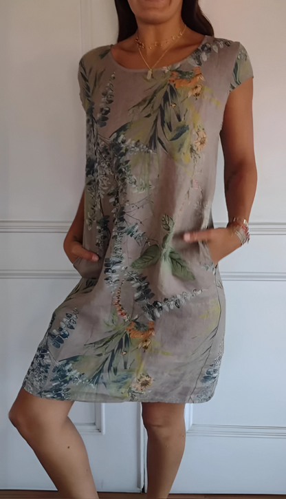 Berit – Lös tryckt klänning