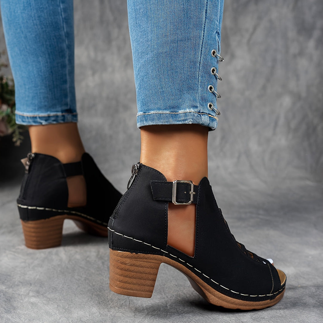 Britta – Sandaler med lattice-klack