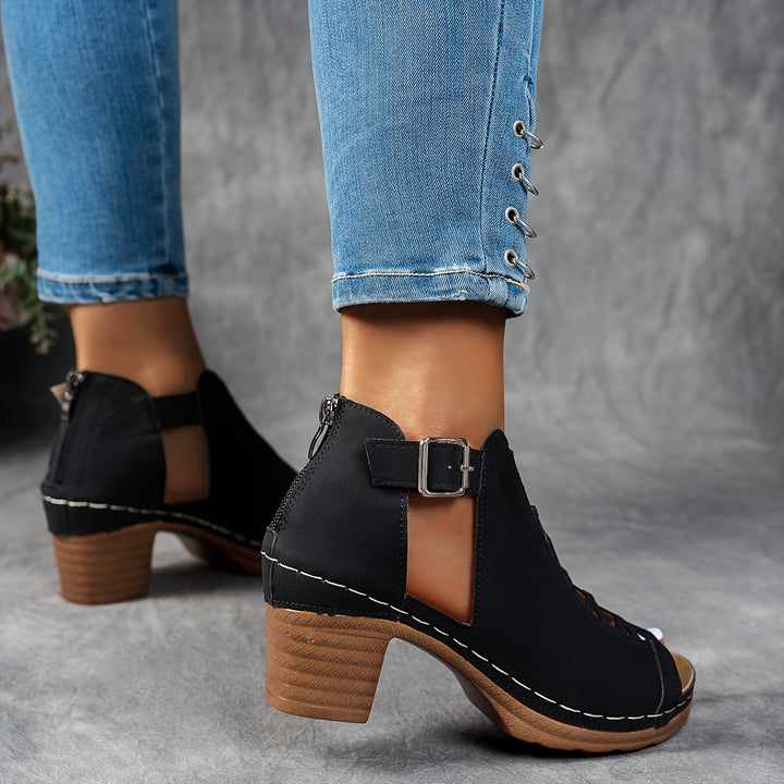 Britta – Sandaler med lattice-klack