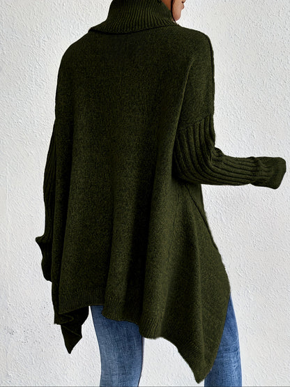 Nina – Oversize polotröja med asymmetrisk kant