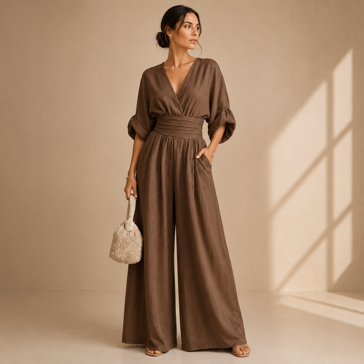 Judit – Elegant jumpsuit med vida ben